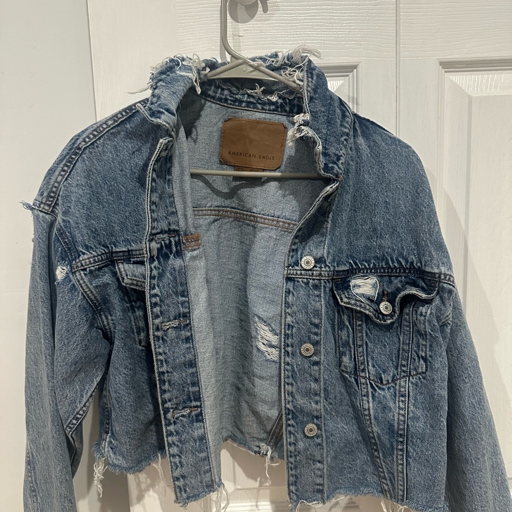 American Eagle Distressed Denim Jacket
